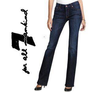 7FAM, 7 For All Mankind, Bootcut Mid-rise Jeans, Blue, Dark Wash